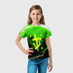 Футболка детская Doom шторм кислотное лого, цвет: 3D-принт — фото 2