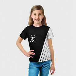 Футболка детская Doom white geometry, цвет: 3D-принт — фото 2
