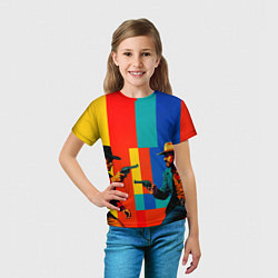 Футболка детская Перестрелка ковбоев поп-арт, цвет: 3D-принт — фото 2