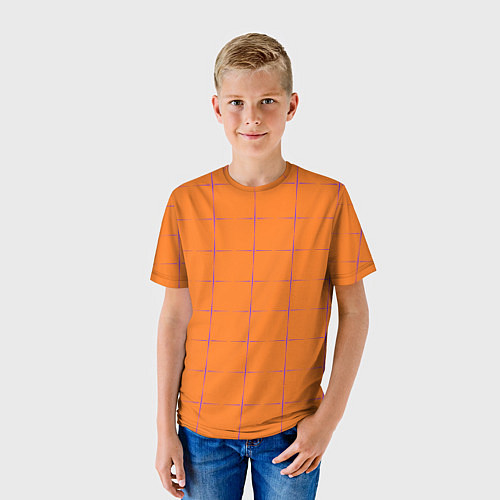 Детская футболка Color orange stripe / 3D-принт – фото 3