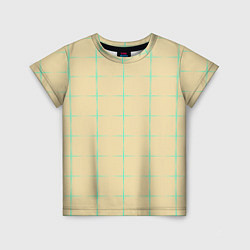 Футболка детская Color beige green crosses, цвет: 3D-принт