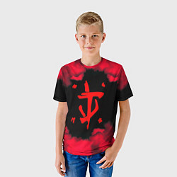 Футболка детская Doom огненные краски, цвет: 3D-принт — фото 2