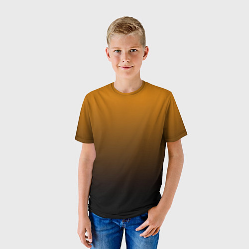 Детская футболка Orange gradient / 3D-принт – фото 3