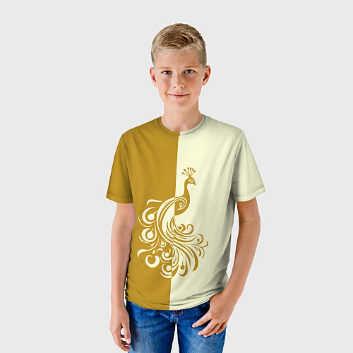 Детская футболка Жар-птица в золотом / 3D-принт – фото 3