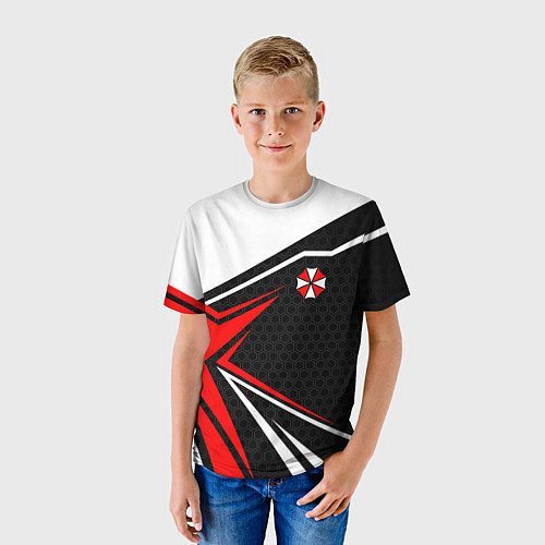 Детская футболка Umbrella - red uniform / 3D-принт – фото 3