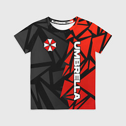 Футболка детская Umbrella corp - красные фрагменты, цвет: 3D-принт