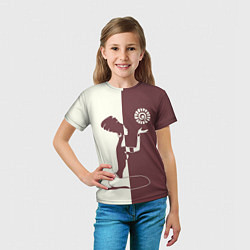 Футболка детская Силуэт африканки, цвет: 3D-принт — фото 2