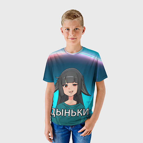 Детская футболка Мияби дыньки мем ZZZ / 3D-принт – фото 3