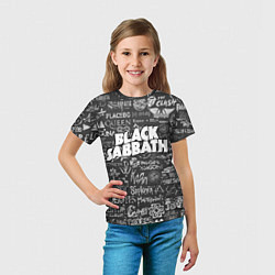 Футболка детская Black Sabbath pattern, цвет: 3D-принт — фото 2