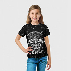 Футболка детская ВМФ в стиле потертостей, цвет: 3D-принт — фото 2