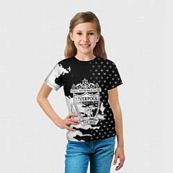 Футболка детская Liverpool текстура спорт, цвет: 3D-принт — фото 2