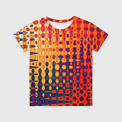 Футболка детская Красно-жёлтый абстракция, цвет: 3D-принт