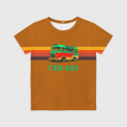 Футболка детская Ретро автобус ГЗА-651 поп-арт, цвет: 3D-принт