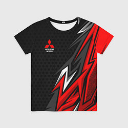 Футболка детская Митсубиси - спортивный красный, цвет: 3D-принт