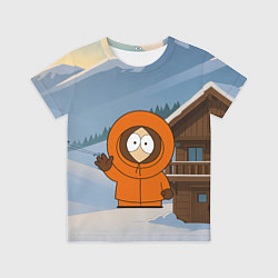 Футболка детская Кенни машет рукой - Южный парк, цвет: 3D-принт