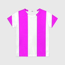 Футболка детская Color white and pink, цвет: 3D-принт