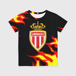 Футболка детская Монако огненный фон текстура, цвет: 3D-принт
