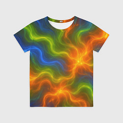 Футболка детская Разноцветный дым, цвет: 3D-принт