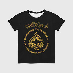 Футболка детская Motorhead золото, цвет: 3D-принт