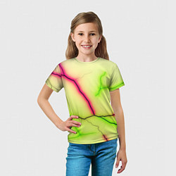 Футболка детская Multicolored lightning, цвет: 3D-принт — фото 2