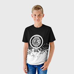 Футболка детская Inter краски, цвет: 3D-принт — фото 2