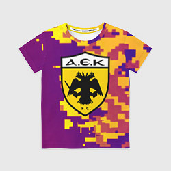 Футболка детская AEK камуфляж ночь, цвет: 3D-принт