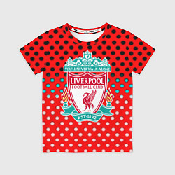 Футболка детская Liverpool точки текстура спорт, цвет: 3D-принт
