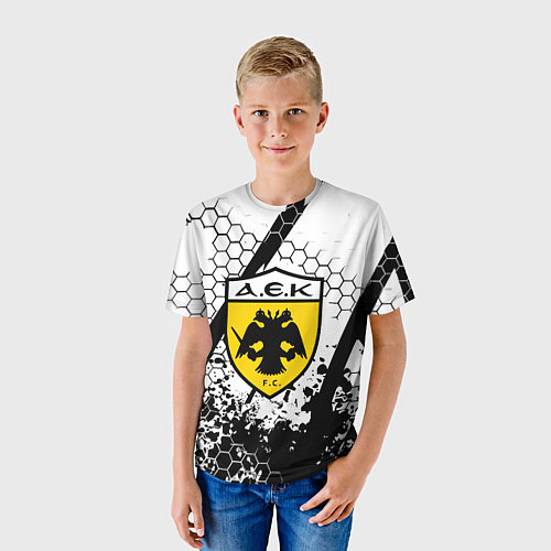 Детская футболка AEK броня текстура краски / 3D-принт – фото 3