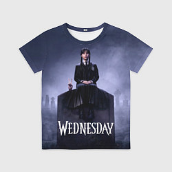 Футболка детская Уэнсдей и вещь на могиле Wednesday, цвет: 3D-принт