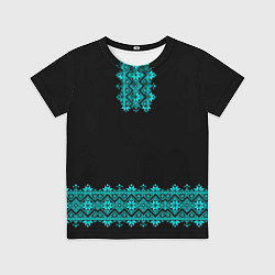 Футболка детская Вышиванка узорный ряд, цвет: 3D-принт