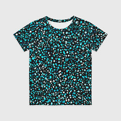Футболка детская Голубые неоновые крапинки, цвет: 3D-принт