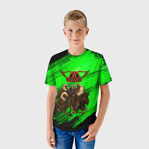 Детская футболка Aerosmith орлы / 3D-принт – фото 3