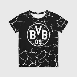 Футболка детская Borussia черно белые, цвет: 3D-принт