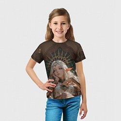 Футболка детская Беловолосая королева эльфов на троне, цвет: 3D-принт — фото 2