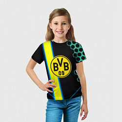 Футболка детская Borussia соты броня, цвет: 3D-принт — фото 2