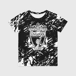 Футболка детская Ливерпуль белые штриха красок, цвет: 3D-принт