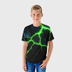 Футболка детская Green split, цвет: 3D-принт — фото 2