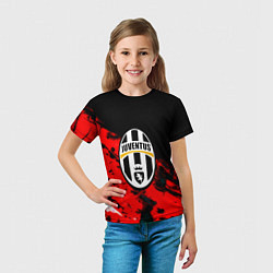 Футболка детская Juventus кераски текстура, цвет: 3D-принт — фото 2