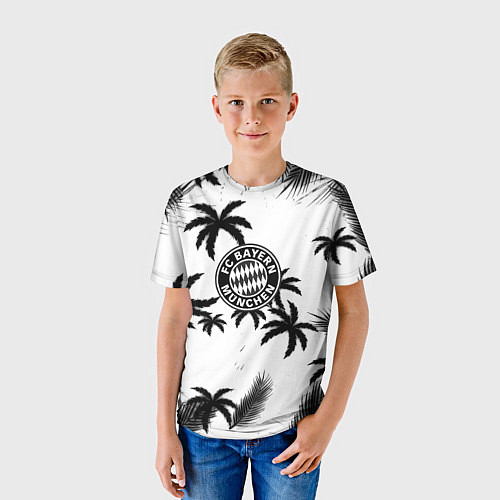 Детская футболка Бавария Мюнхен тропики / 3D-принт – фото 3