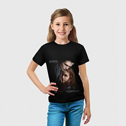 Футболка детская Белла и Эдвард: lion fell in love with the lamb me, цвет: 3D-принт — фото 2