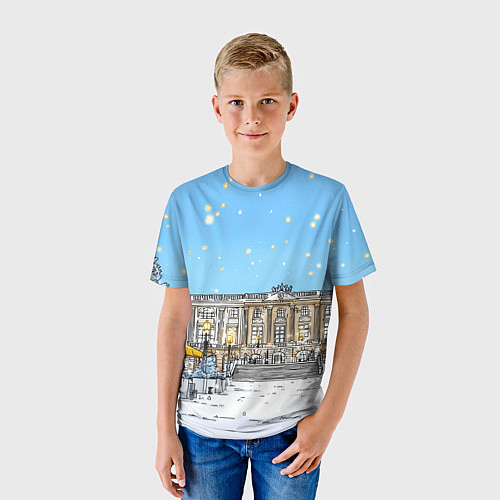 Детская футболка Новогодний день в Москве / 3D-принт – фото 3