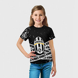 Футболка детская Juventus подедитель краски, цвет: 3D-принт — фото 2