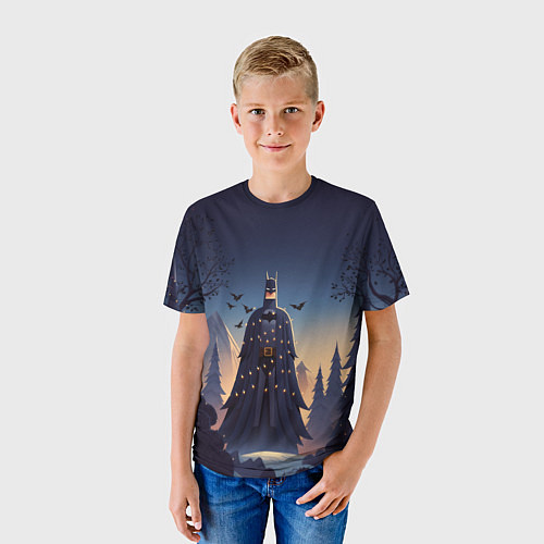 Детская футболка Новогодний Бэтмен / 3D-принт – фото 3