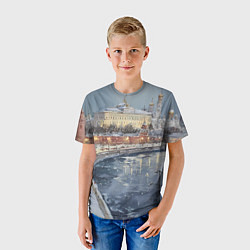 Футболка детская Новогодние праздники в Москве, цвет: 3D-принт — фото 2