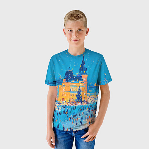 Детская футболка Московские новогодние каникулы / 3D-принт – фото 3