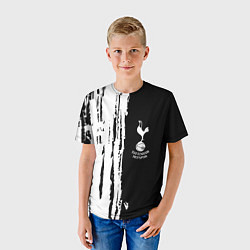 Футболка детская Tottenham Hotspur белые краски, цвет: 3D-принт — фото 2