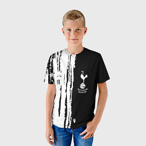 Детская футболка Tottenham Hotspur белые краски / 3D-принт – фото 3