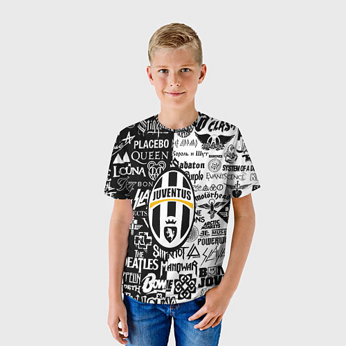 Детская футболка Juventus рок музыка / 3D-принт – фото 3