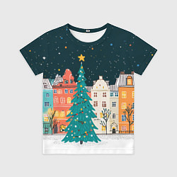 Футболка детская Новогодняя ночь в городе, цвет: 3D-принт