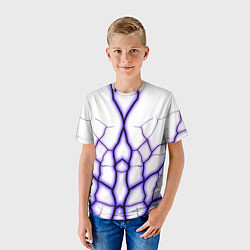 Футболка детская Color white purple, цвет: 3D-принт — фото 2